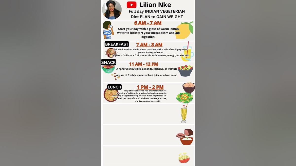 Full Day DIET PLAN for WEIGHT GAIN VEGETARIAN shorts how to gain