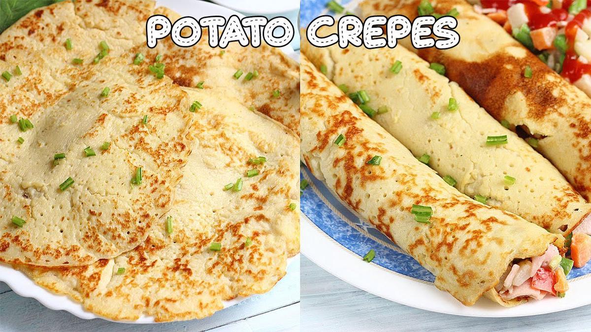 Potato Crepes/Pancake Recipe EASY/Sweet/Savory Breakfast meal