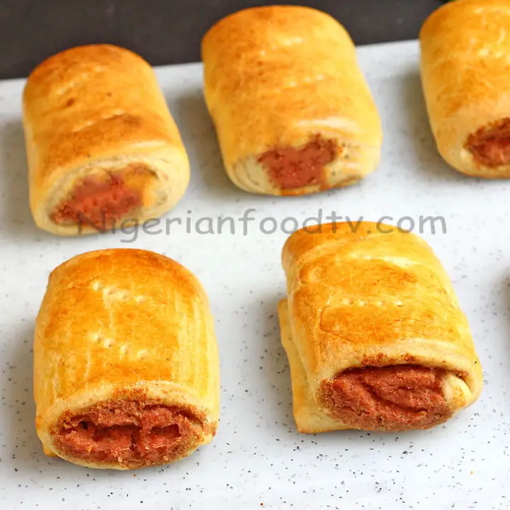 Nigerian Sausage Rolls, nigerian gala filling, Nigerian Sausage Roll