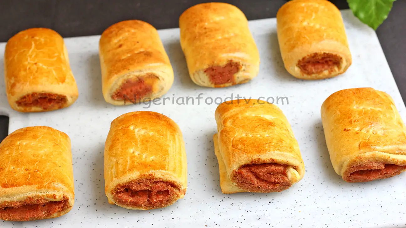 how to make Nigerian Sausage Rolls, african sausage rolls, nigerian gala filling, Nigerian Sausage Rolls