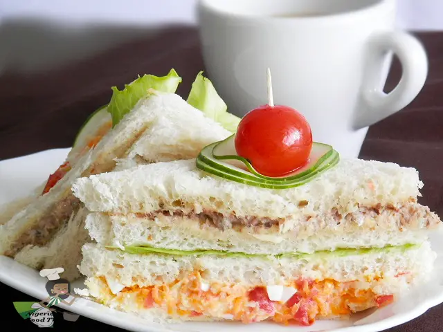 nigerian salad sandwich