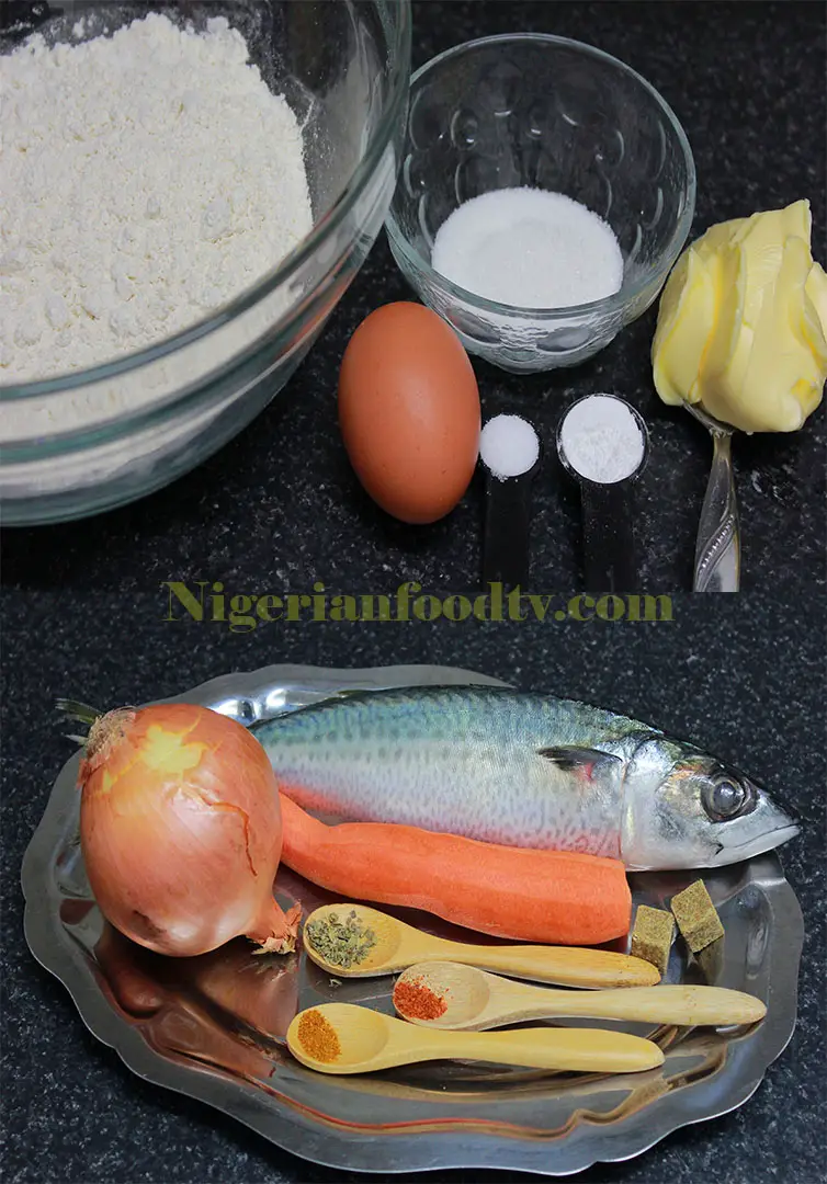 ingredients and measuremets african fish rolls
