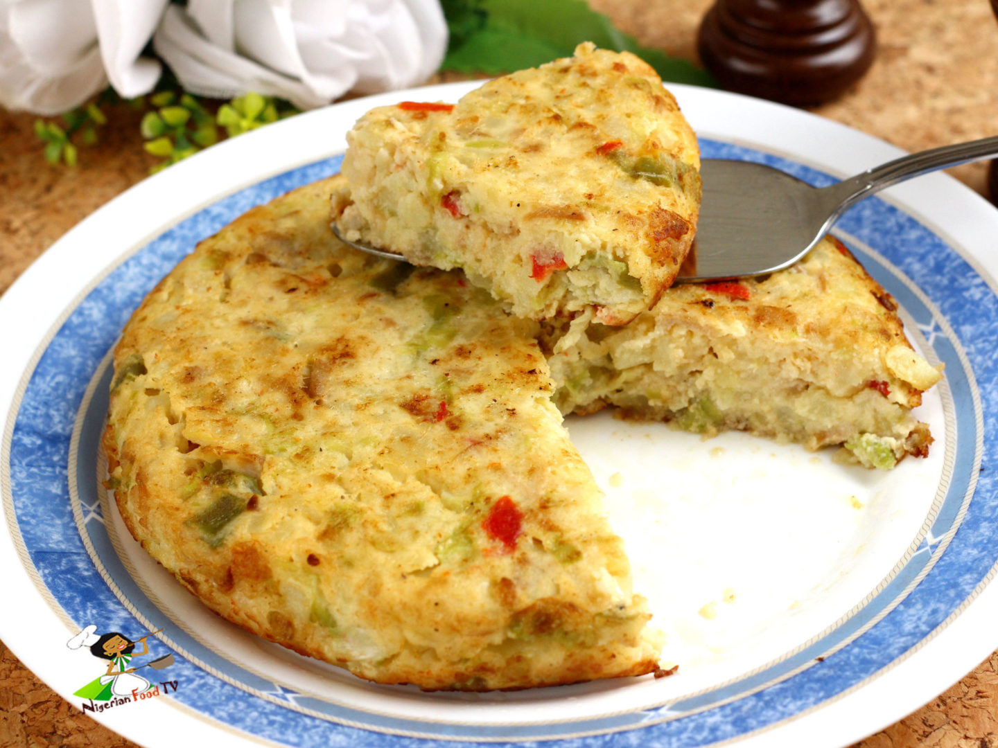 Tortilla de patatas con verduras Spanish omelette recipe with vegetables