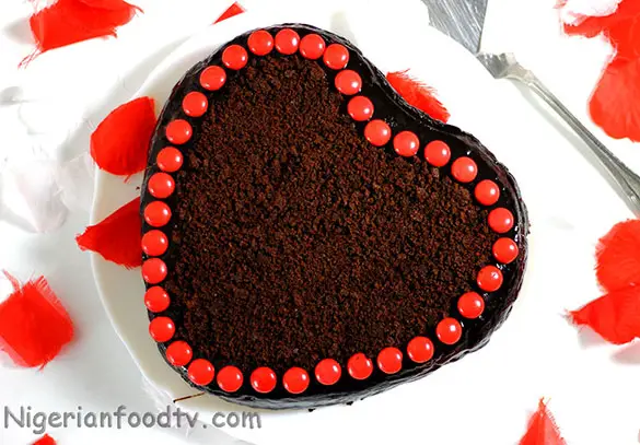 how to make a chocolate heart cake