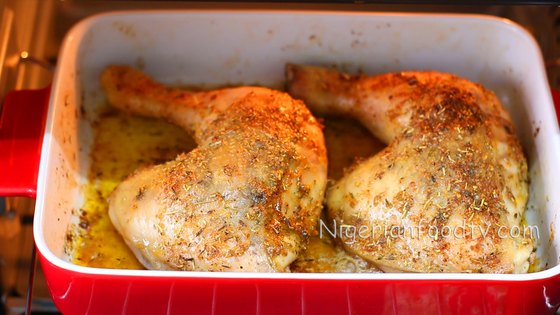 Oven baked chicken thighs